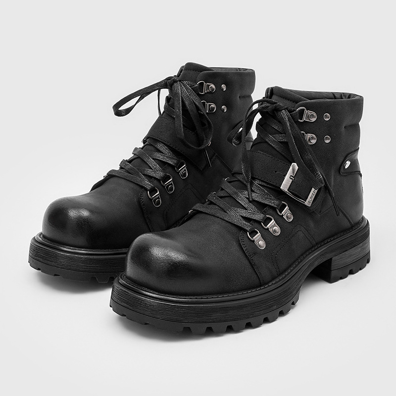 Waterproof Winter Boot - Brand Men Leather Boots Motorcycle Snow