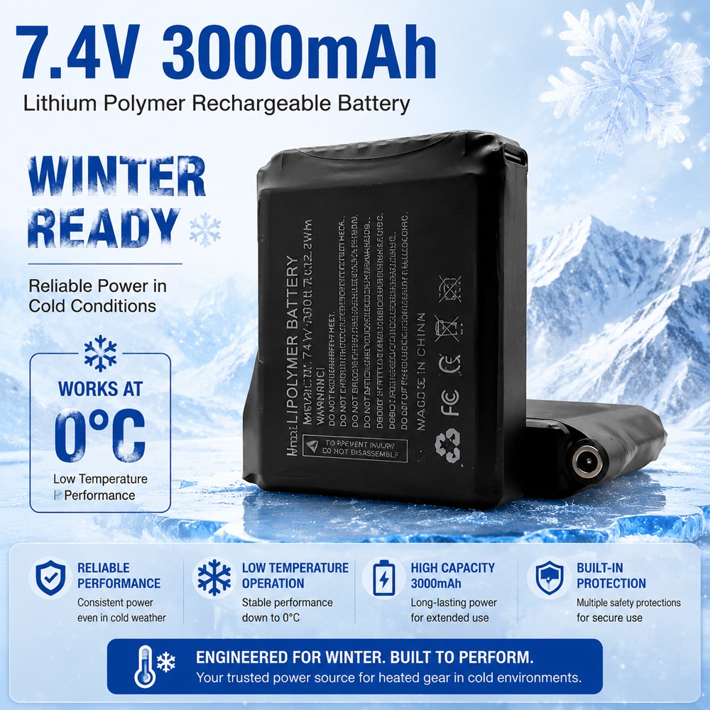 7.4V 3000mah Heated Gloves Bat - Heated Vest Battery ulasan dan harga